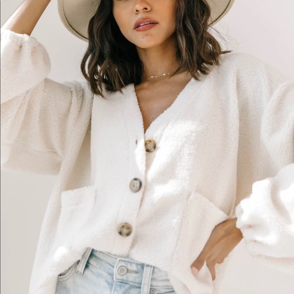 Cream Teddy Jacket